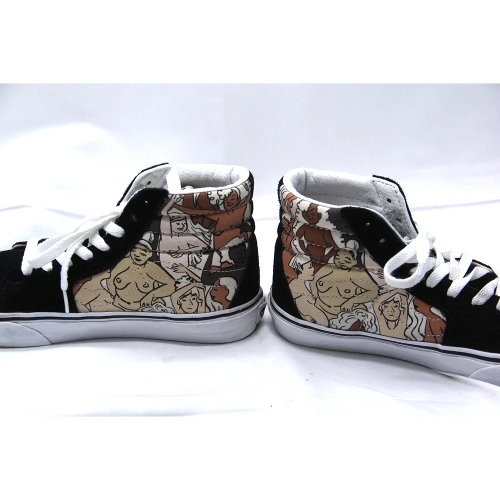 Vans Shoes Breast Cancer Awareness Womens Size 7 Sk8-Hi Black Skate High Top